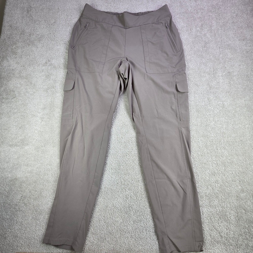 Athleta Chelsea Cargo‎ Pants Women's Size 16T Gray Taupe Lightweight Pockets